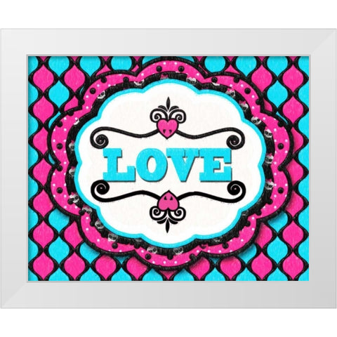 LOVE White Modern Wood Framed Art Print by Greene, Taylor