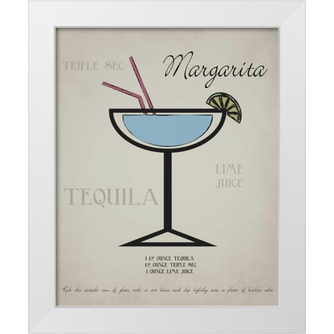 Margarita layered White Modern Wood Framed Art Print by Greene, Taylor