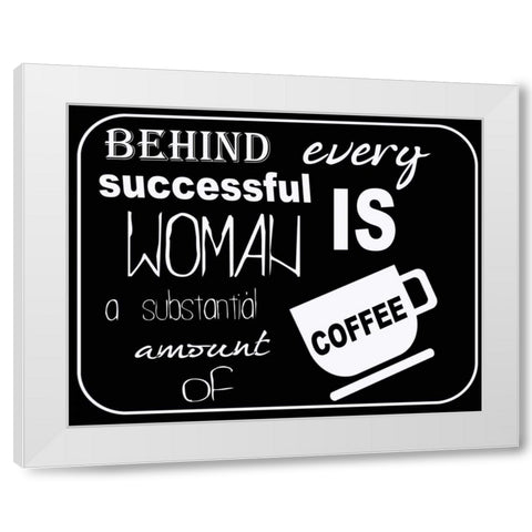 SUBSTANTIAL COFFEE horizontal White Modern Wood Framed Art Print by Greene, Taylor