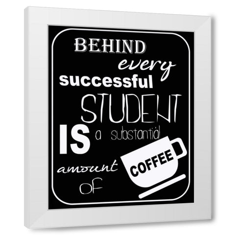 SUCCESSFUL STUDENT White Modern Wood Framed Art Print by Greene, Taylor