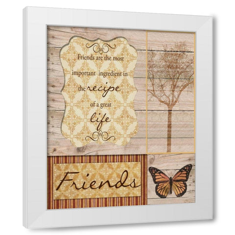 FRIENDS ARE THE BEST White Modern Wood Framed Art Print by Greene, Taylor