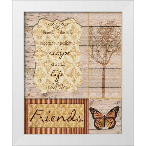 FRIENDS ARE THE BEST White Modern Wood Framed Art Print by Greene, Taylor