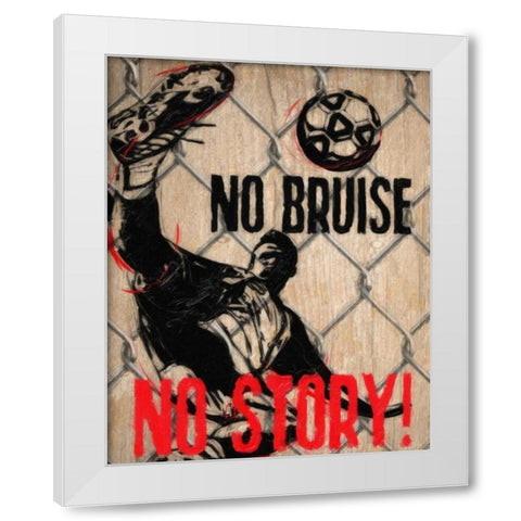 NO BRUISE White Modern Wood Framed Art Print by Greene, Taylor