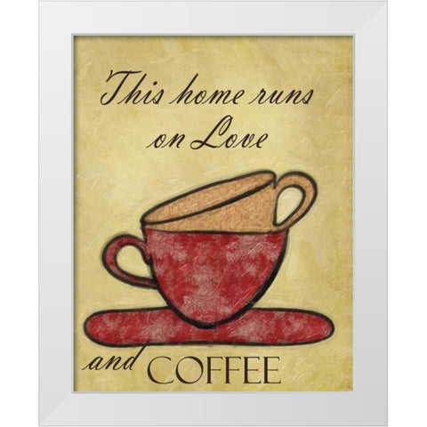 THIS HOME RUNS ON White Modern Wood Framed Art Print by Greene, Taylor