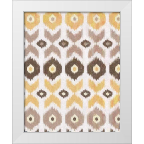 IKAT EARTH II White Modern Wood Framed Art Print by Greene, Taylor
