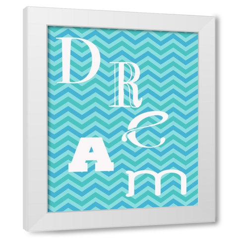 AQUA DANCE White Modern Wood Framed Art Print by Greene, Taylor