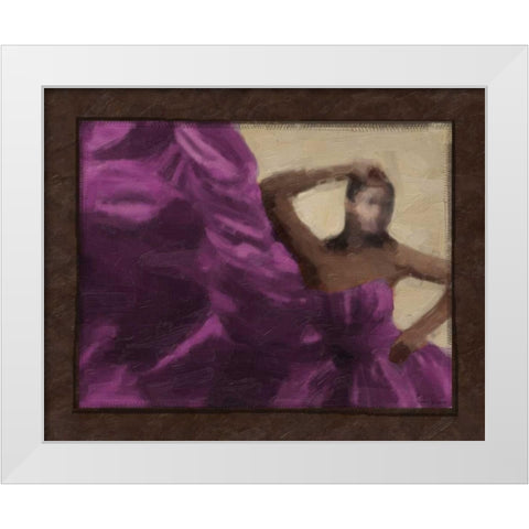 LADY IN PLUM White Modern Wood Framed Art Print by Greene, Taylor