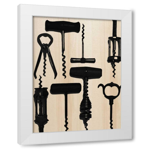 The Corks White Modern Wood Framed Art Print by Greene, Taylor