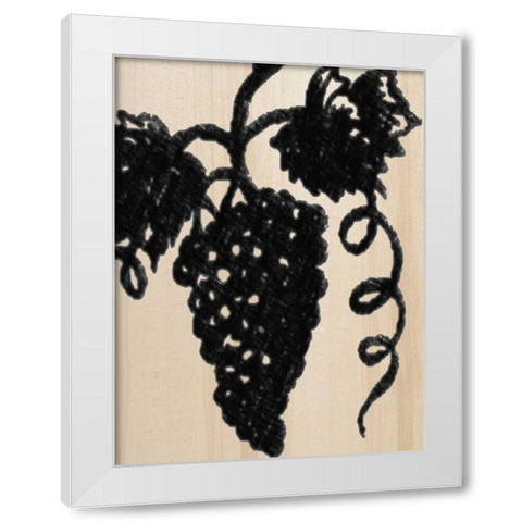 The Grapes White Modern Wood Framed Art Print by Greene, Taylor