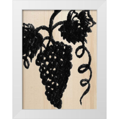 The Grapes White Modern Wood Framed Art Print by Greene, Taylor