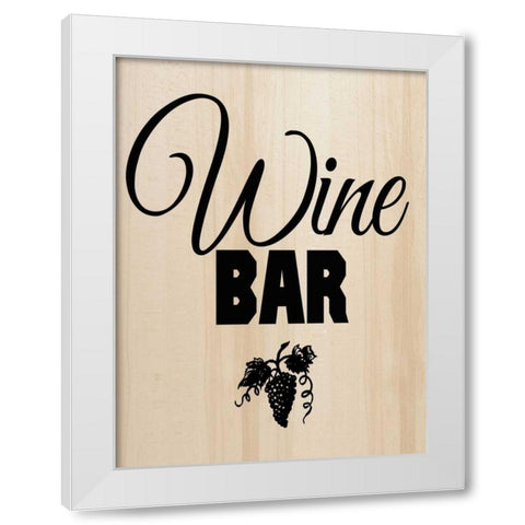 The Wine Bar White Modern Wood Framed Art Print by Greene, Taylor