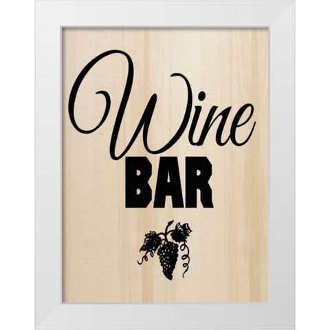 The Wine Bar White Modern Wood Framed Art Print by Greene, Taylor