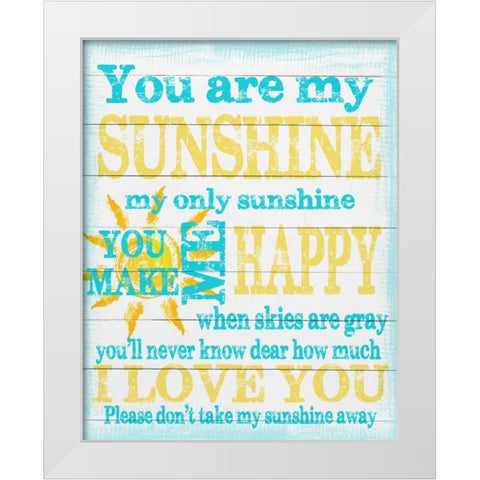 Sunshine White Modern Wood Framed Art Print by Greene, Taylor