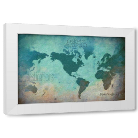 Destinations White Modern Wood Framed Art Print by Greene, Taylor