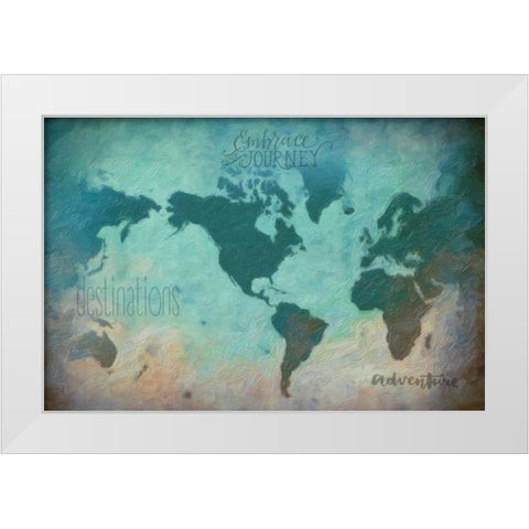 Destinations White Modern Wood Framed Art Print by Greene, Taylor