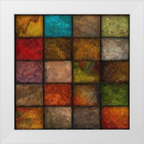 Blocks Study 1 White Modern Wood Framed Art Print by Greene, Taylor