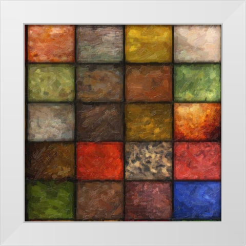 Blocks Study 2 White Modern Wood Framed Art Print by Greene, Taylor