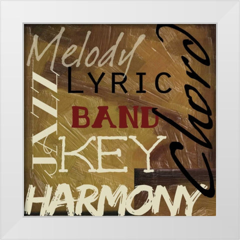 JAMMING  I-NO BLUR 2 White Modern Wood Framed Art Print by Greene, Taylor