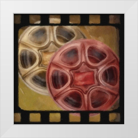 LIGHTS CAMERA ACTION_REELS White Modern Wood Framed Art Print by Greene, Taylor