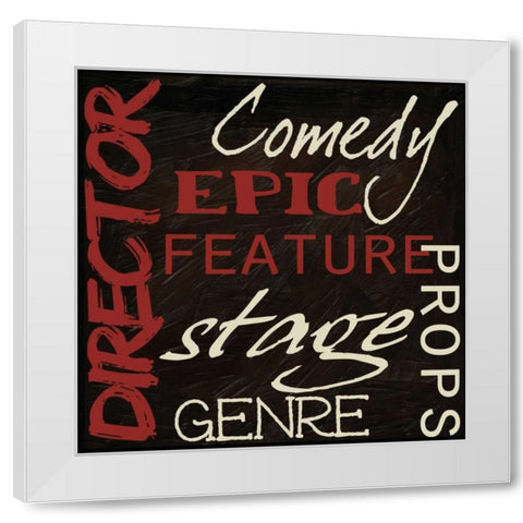 LIGHTS CAMERA ACTION_EPIC White Modern Wood Framed Art Print by Greene, Taylor