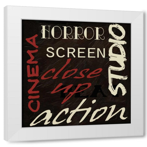 LIGHTS CAMERA ACTION_CLOSEUP White Modern Wood Framed Art Print by Greene, Taylor