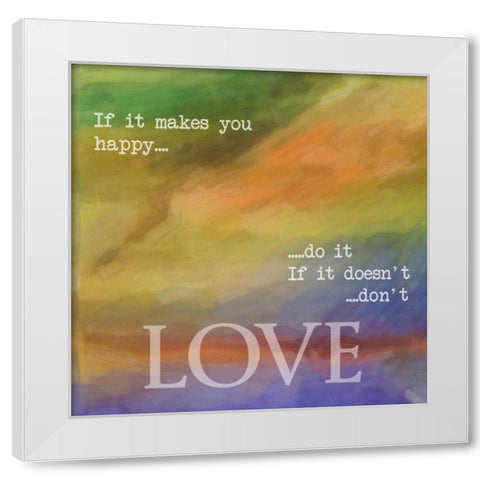 Love White Modern Wood Framed Art Print by Greene, Taylor