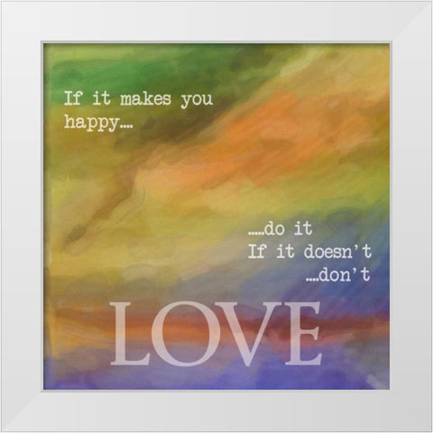 Love White Modern Wood Framed Art Print by Greene, Taylor