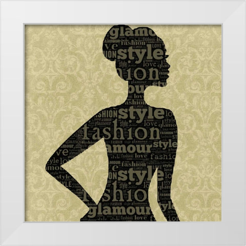 Fashion White Modern Wood Framed Art Print by Greene, Taylor