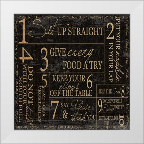 OPEN-KITCHEN White Modern Wood Framed Art Print by Greene, Taylor