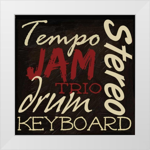 JAM White Modern Wood Framed Art Print by Greene, Taylor