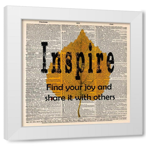 INSPIRE White Modern Wood Framed Art Print by Greene, Taylor