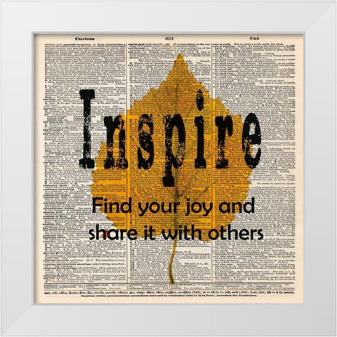 INSPIRE White Modern Wood Framed Art Print by Greene, Taylor
