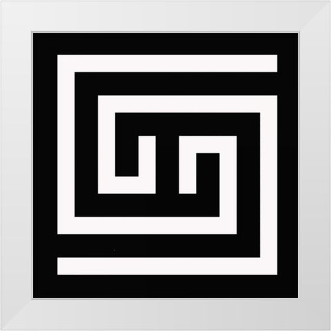 LABYRINTH III E White Modern Wood Framed Art Print by Greene, Taylor