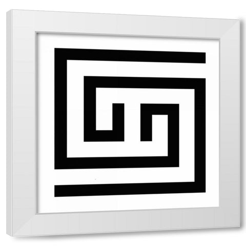 LABYRINTH III White Modern Wood Framed Art Print by Greene, Taylor