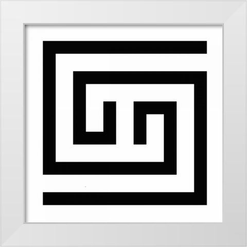 LABYRINTH III White Modern Wood Framed Art Print by Greene, Taylor