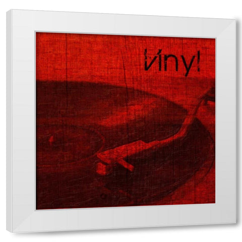 VINYL White Modern Wood Framed Art Print by Greene, Taylor