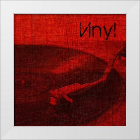 VINYL White Modern Wood Framed Art Print by Greene, Taylor