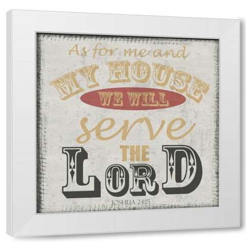 As For Me White Modern Wood Framed Art Print by Greene, Taylor