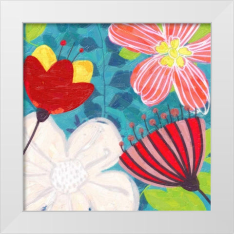 FLORAL STYLE White Modern Wood Framed Art Print by Greene, Taylor