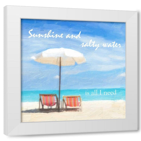SUNSHINE AND SALTY WATER White Modern Wood Framed Art Print by Greene, Taylor