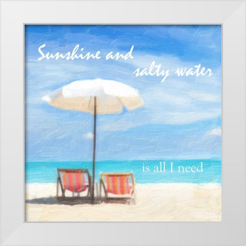 SUNSHINE AND SALTY WATER White Modern Wood Framed Art Print by Greene, Taylor
