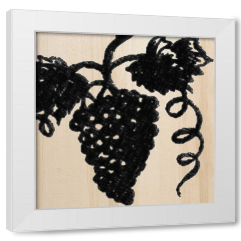 Grapes White Modern Wood Framed Art Print by Greene, Taylor
