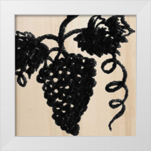 Grapes White Modern Wood Framed Art Print by Greene, Taylor
