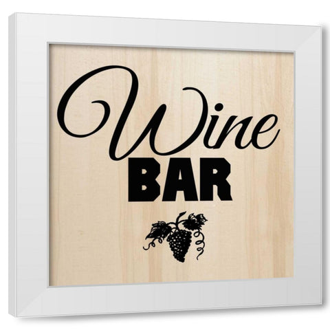 Wine Bar White Modern Wood Framed Art Print by Greene, Taylor