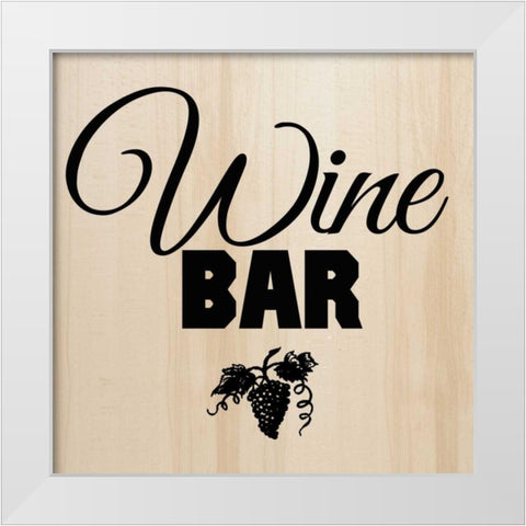 Wine Bar White Modern Wood Framed Art Print by Greene, Taylor