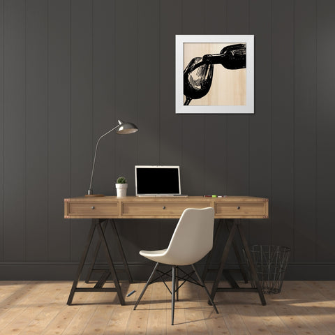 Pour White Modern Wood Framed Art Print by Greene, Taylor