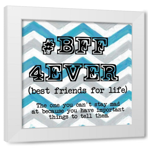 BFF White Modern Wood Framed Art Print by Greene, Taylor