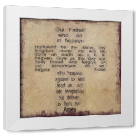 OUR FATHER White Modern Wood Framed Art Print by Greene, Taylor