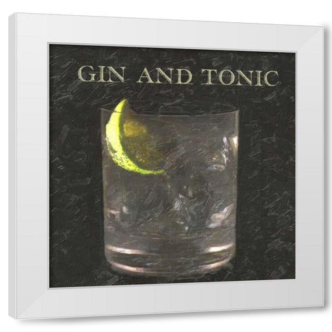 GIN AND TONIC BLK White Modern Wood Framed Art Print by Greene, Taylor