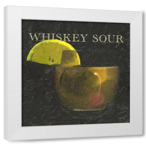 WHISKEY SOUR BLK White Modern Wood Framed Art Print by Greene, Taylor